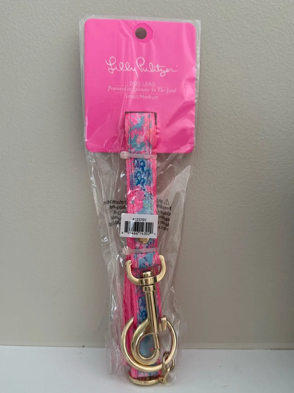 Lilly Pulitzer Dog Lead Leash: Splendor in the Sand SMALL/MEDIUM Dog NWT